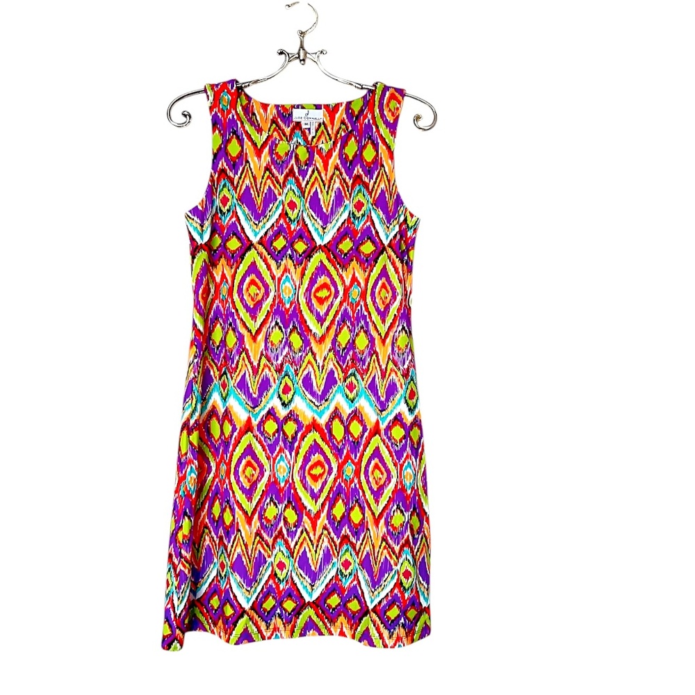 Jude Connelly Lisa Sleeveless Geometric Pattern Mini Dress Size M